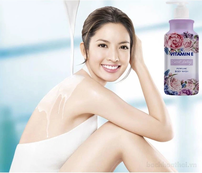Sữa Tắm Hương Nước Hoa Vitamin E Thái Lan Chăm Sóc Mặt-1